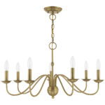 7 Light Antique Brass Chandelier with Steel base material-Lighting LumensChandeliers