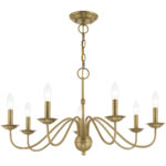 7 Light Antique Brass Chandelier with Steel base material-Lighting LumensChandeliers