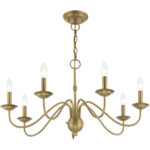 7 Light Antique Brass Chandelier with Steel base material-Lighting LumensChandeliers