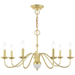 7 Light Polished Brass Chandelier with Steel base material-Lighting LumensChandeliers