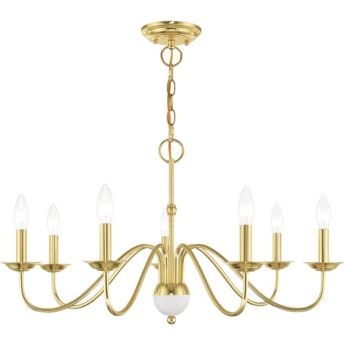 7 Light Polished Brass Chandelier with Steel base material-Lighting LumensChandeliers