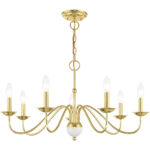 7 Light Polished Brass Chandelier with Steel base material-Lighting LumensChandeliers