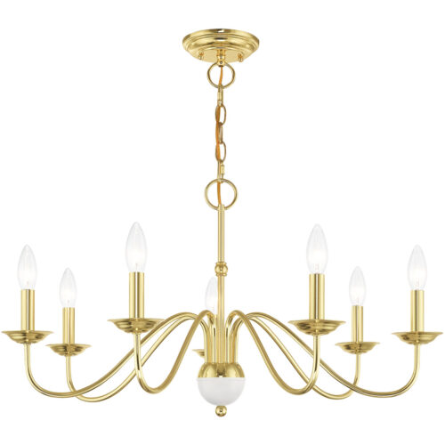 7 Light Polished Brass Chandelier with Steel base material-Lighting LumensChandeliers