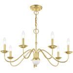 7 Light Polished Brass Chandelier with Steel base material-Lighting LumensChandeliers