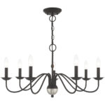 7 Light Black Chandelier with Steel base material-Lighting LumensChandeliers