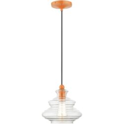 52831-77 1 Light Shiny Orange Pendant-Lighting LumensPendant Lights