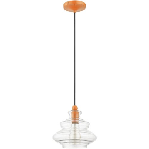 52831-77 1 Light Shiny Orange Pendant-Lighting LumensPendant Lights