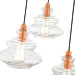 52833-77 3 Light Shiny Orange Pendant Chandelier-Lighting LumensChandeliers