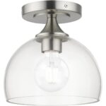 53640-91 1 Light Brushed Nickel Semi-Flush-Lighting LumensSemi Flush