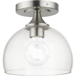 53640-91 1 Light Brushed Nickel Semi-Flush-Lighting LumensSemi Flush