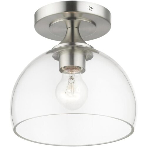 53640-91 1 Light Brushed Nickel Semi-Flush-Lighting LumensSemi Flush