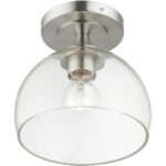 53640-91 1 Light Brushed Nickel Semi-Flush-Lighting LumensSemi Flush