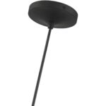 53641-04 1 Light Black Glass Pendant with Brushed Nikel Finish Accents-Lighting LumensPendant Lights