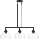 53643-04 3 Light Black Linear Chandelier-Lighting LumensChandeliers