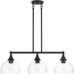 53643-04 3 Light Black Linear Chandelier-Lighting LumensChandeliers