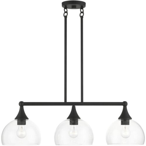 53643-04 3 Light Black Linear Chandelier-Lighting LumensChandeliers