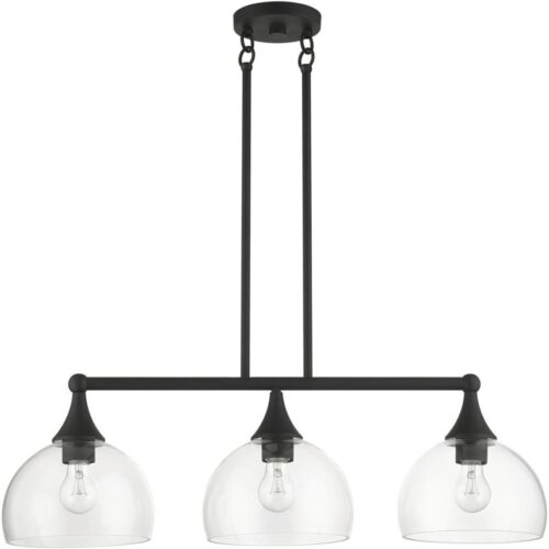 53643-04 3 Light Black Linear Chandelier-Lighting LumensChandeliers