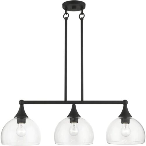 53643-04 3 Light Black Linear Chandelier-Lighting LumensChandeliers