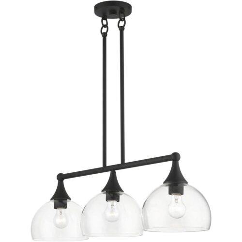 53643-04 3 Light Black Linear Chandelier-Lighting LumensChandeliers