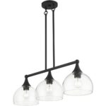 53643-04 3 Light Black Linear Chandelier-Lighting LumensChandeliers