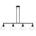 53644-04 4 Light Black Large Linear Chandelier-Lighting LumensChandeliers