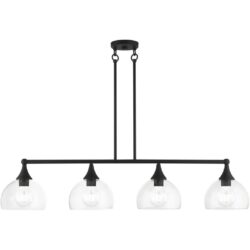 53644-04 4 Light Black Large Linear Chandelier-Lighting LumensChandeliers