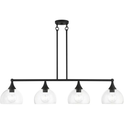 53644-04 4 Light Black Large Linear Chandelier-Lighting LumensChandeliers