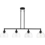 53644-04 4 Light Black Large Linear Chandelier-Lighting LumensChandeliers