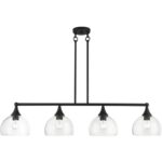 53644-04 4 Light Black Large Linear Chandelier-Lighting LumensChandeliers