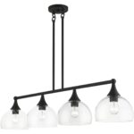 53644-04 4 Light Black Large Linear Chandelier-Lighting LumensChandeliers