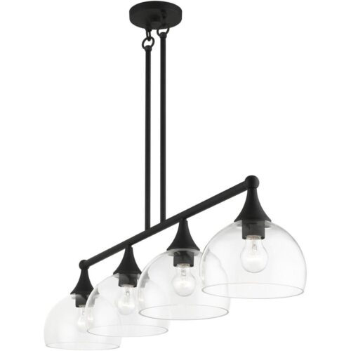 53644-04 4 Light Black Large Linear Chandelier-Lighting LumensChandeliers