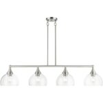 53644-91 4 Light Brushed Nickel Large Linear Chandelier-Lighting LumensChandeliers