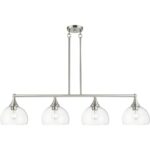 53644-91 4 Light Brushed Nickel Large Linear Chandelier-Lighting LumensChandeliers