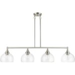 53644-91 4 Light Brushed Nickel Large Linear Chandelier-Lighting LumensChandeliers