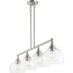 53644-91 4 Light Brushed Nickel Large Linear Chandelier-Lighting LumensChandeliers