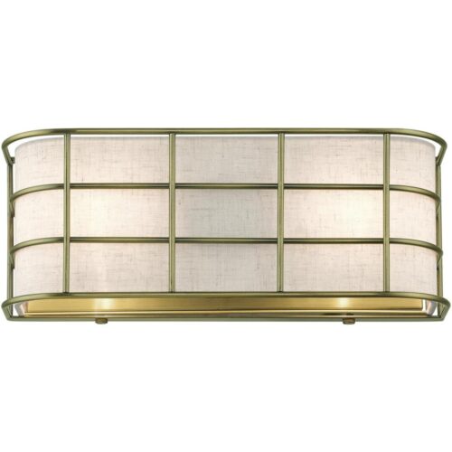 55110-01 2 Light Antique Brass ADA Sconce-Lighting LumensWall Sconces