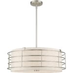 55115-91 5 Light Brushed Nickel Pendant Chandelier-Lighting LumensChandeliers