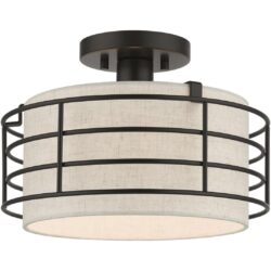 55117-92 1 Light English Bronze Medium Semi-Flush-Lighting LumensSemi Flush