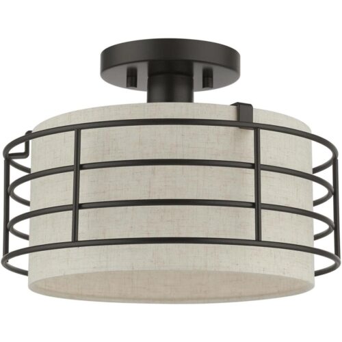 55117-92 1 Light English Bronze Medium Semi-Flush-Lighting LumensSemi Flush