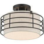 55117-92 1 Light English Bronze Medium Semi-Flush-Lighting LumensSemi Flush