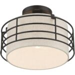 55117-92 1 Light English Bronze Medium Semi-Flush-Lighting LumensSemi Flush