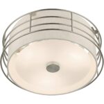 55118-91 3 Light Brushed Nickel Large Semi-Flush-Lighting LumensSemi Flush