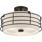 55118-92 3 Light English Bronze Large Semi-Flush-Lighting LumensSemi Flush