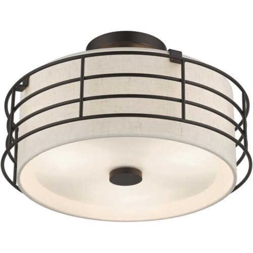 55118-92 3 Light English Bronze Large Semi-Flush-Lighting LumensSemi Flush