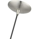 55902-91 1 Light Brushed Nickel Bell Pendant with Gold Finish Inside-Lighting LumensPendant Lights