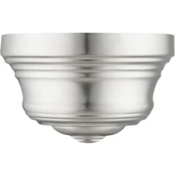 55908-91 1 Light Brushed Nickel ADA Sconce with Gold Finish Inside-Lighting LumensWall Sconces