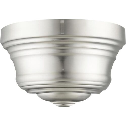 55908-91 1 Light Brushed Nickel ADA Sconce with Gold Finish Inside-Lighting LumensWall Sconces