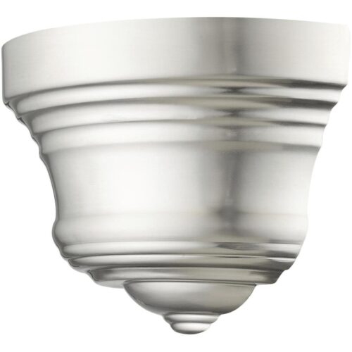 55908-91 1 Light Brushed Nickel ADA Sconce with Gold Finish Inside-Lighting LumensWall Sconces