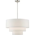 55914-91 4 Light Brushed Nickel Pendant Chandelier-Lighting LumensChandeliers