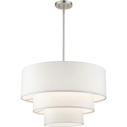 55914-91 4 Light Brushed Nickel Pendant Chandelier-Lighting LumensChandeliers